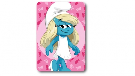 Κουβέρτα Κούνιας Fleece 100x140εκ. Peyo Smurfs 12 Pink Digital Print DimCol