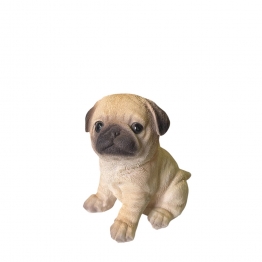 Διακοσμητική Φιγούρα Σκύλος Pug Polyresin Μπεζ-Καφέ 11x8x11εκ. ESPIEL FAD207