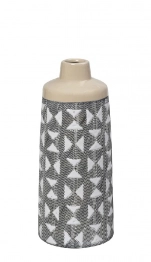 Βάζο Κεραμικό Γκρι-Μουσταρδί ESPIEL 14x32εκ. CER2317