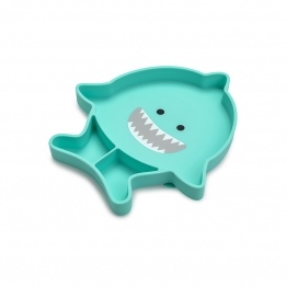 Πιάτο Σιλικόνης Με Βεντούζα Shark Τυρκουάζ Melii MEL17500