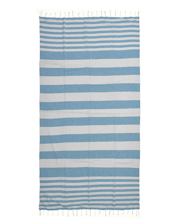 Πετσέτα Θαλάσσης Pestemal Βαμβακερή Μπλε-Λευκή 90x180εκ. ble 5-46-509-0029