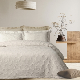 Κουβερλί Microfiber King 240x250εκ. Happy 0288 White Das Home