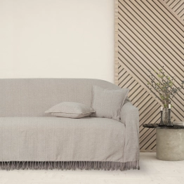 Ριχτάρι Chenille Τριθέσιος 180x300εκ. Throws Line 0272 Light Grey Das Home