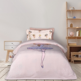 Κουβέρτα Fleece Μονή 160x220εκ. 4913 Ροζ-Λιλά Das Kids