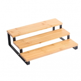 Organizer Κουζίνας Μεταλλικό-Ξύλινο Μαύρο-Natural 32x23,5x9,6εκ. Oriana Ferrelli CLG801332BK