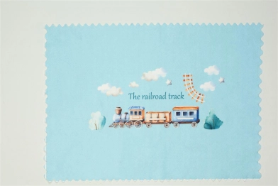 Σουπλά Παιδικό Polyester 35x50εκ. Railroad 93 Σιέλ DimCol