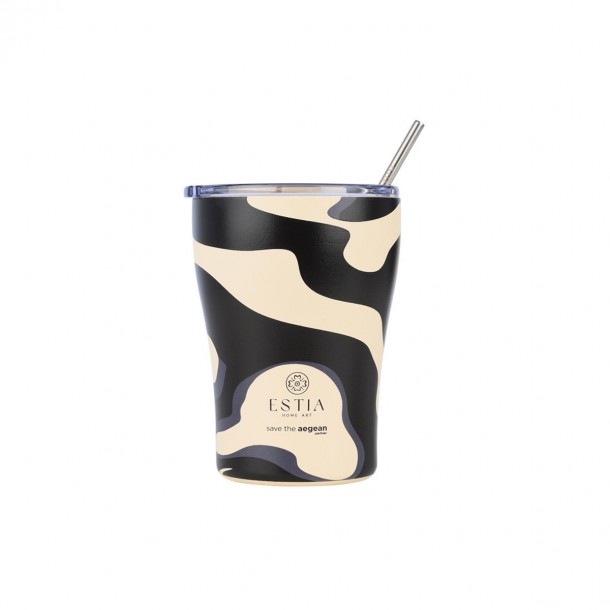 Θερμός-Ποτήρι Ανοξείδωτο Coffee Bold Drift Coast Save The Aegean 350ml-9x13εκ. Estia 01-31794