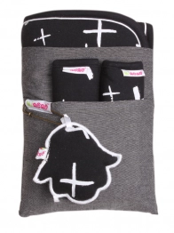 Κάλυμμα Καροτσιού-Καθίσματος Αυτοκινήτου Με Επωμίδες 2 Όψεων (pads) Για Την Ζώνη Minene 34x75εκ. Ασπρόμαυρο MN40361