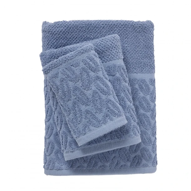 Σετ Πετσέτες 3τμχ Polycotton Best 0783 Μπλε Das Home