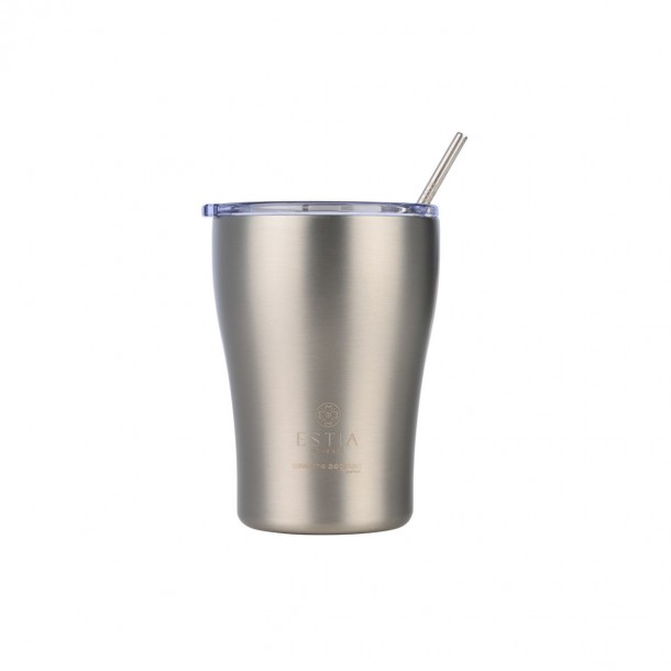 Θερμός-Ποτήρι Ανοξείδωτο Coffee Mug Steel Flow Save The Aegean 350ml-9x13εκ. Estia 01-31855
