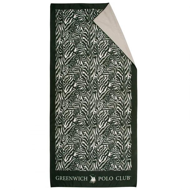 Πετσέτα Θαλάσσης Microfiber 80x170εκ. Essential 4038 Μαύρη-Taupe Greenwich Polo Club
