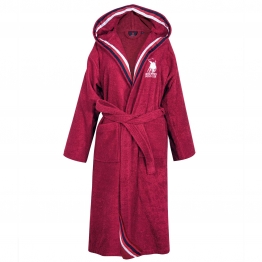 Μπουρνούζι Ενηλίκων Βαμβακερό Ζακάρ Large Essential 3061 Bordeaux Greenwich Polo Club