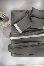 Σεντόνια Σετ 4τμχ Βαμβακoσατέν King Size Silky ANthracite-Silver 270x280εκ. Guy Laroche