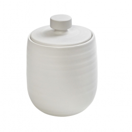 Διακοσμητικό Δοχείο Με Καπάκι Πορσελάνης Λευκό ESPIEL 16,2x22,5εκ. NFU534