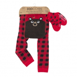 Σετ Παντελόνι & Κάλτσες Grip Easy Crawler Bosley the Bear 6-12 Μηνών Zoocchini ZOO12508 (6-12M)