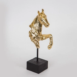 Διακοσμητικό Άλογο Polyresin Χρυσό 14x8,5x36,5εκ. ESTHETI 752-11572