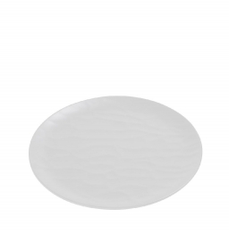 Πιάτο Μελαμίνης Ρηχό Στρογγυλό 25εκ. Wavy Matte White ESPIEL MLW345K48-6