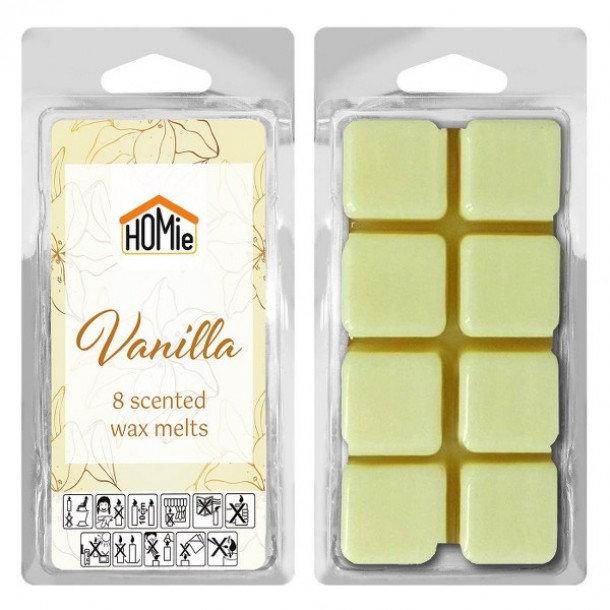 Wax Melt Σετ 8τμχ Κύβοι Βανίλια 80gr Homie 37-462