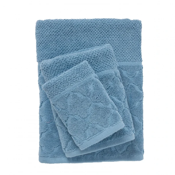 Σετ Πετσέτες 3τμχ Polycotton Best 0789 Μπλε Das Home