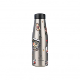 Θερμός-Μπουκάλι Ανοξείδωτο Flask Old School Ink Save The Aegean Estia 500ml-7x7x22,3εκ. 01-31626