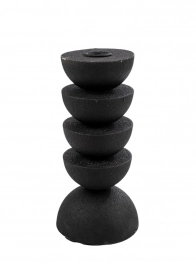 Κηροπήγιο Μεταλλικό Μαύρο 10x10x21εκ. Zen Collection 25.16.51577