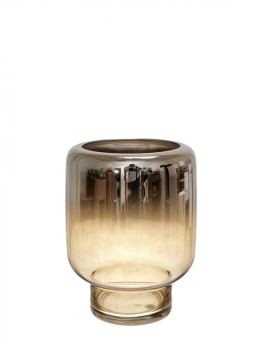 Βάζο Χειροποίητο Φυσητό Γυαλί Καφέ-Ασημί 19x25,5εκ. Zen Collection 25.43.52108