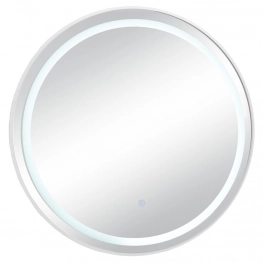 Καθρέπτης Τοίχου Μεταλλικός Με Led Λευκός 70εκ. iliadis 91470