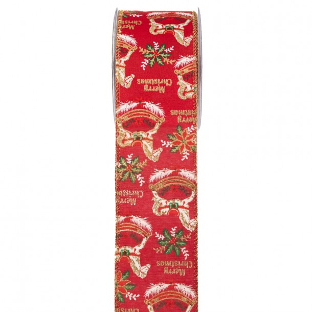 Χριστουγεννιάτικη Κορδέλα Ornament Horse 6,7εκ.-9μ. Μπορντώ iliadis 20077