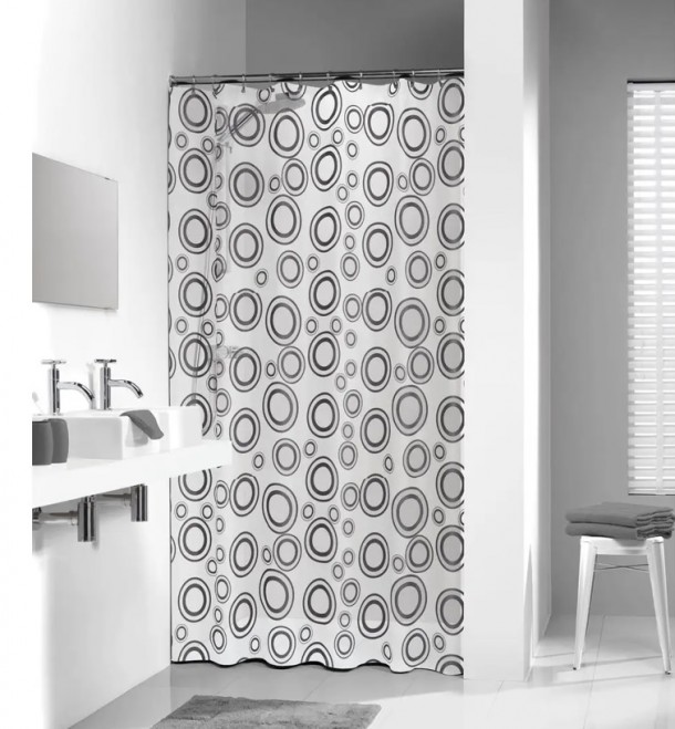 Κουρτίνα Μπάνιου Πλαστική 180x200εκ. Grey Circolo Sealskin 210781300