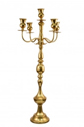 Κηροπήγιο Μεταλλικό Χρυσό 38,5x38,5x83εκ. Zen Collection 24.38.51024