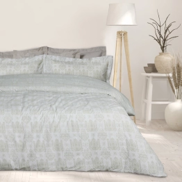 Σετ Σεντόνια Βαμβακερά King 260x280εκ. Happy 9673 Taupe-Λευκό Das Home