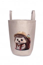 Παιδικό Καλάθι Αποθήκευσης Polyester Hedgehog 45 Beige DimCol 45x30x50εκ.