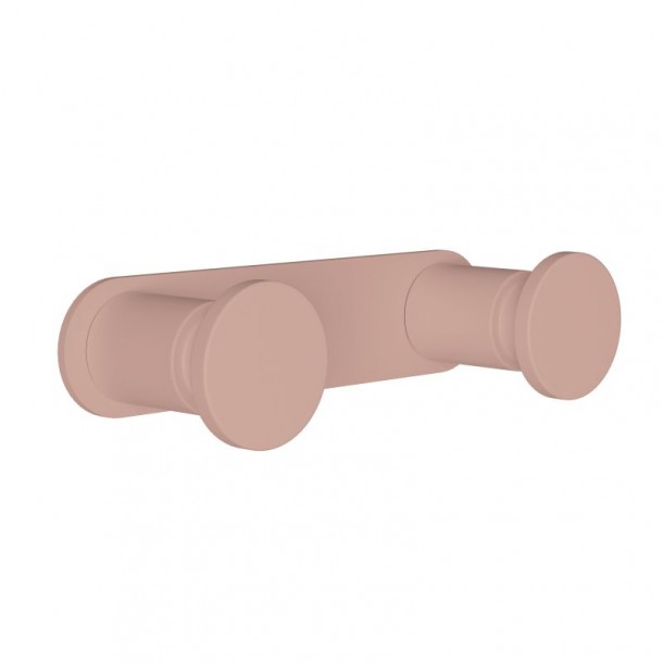 Κρεμάστρα Τοίχου 2 Θέσεων Ανοξείδωτη Matt Dusty Pink 12x3,5x2,5εκ. Pam & Co 70-304