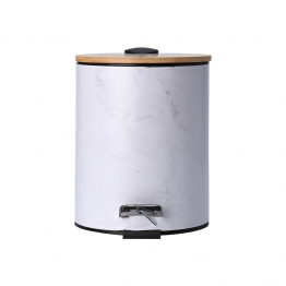 Καλάθι Απορριμάτων Μεταλλικό-Bamboo Marble Estia 5lt 02-22020