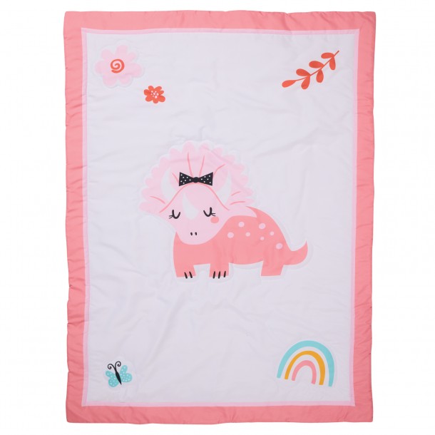 Κουβερλί Microfiber Κούνιας 110x150εκ. Fun 4936 Ροζ-Λευκό Das Baby