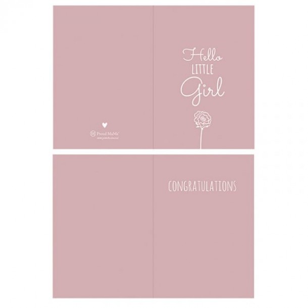 Ευχετήρια Κάρτα Γέννησης Dusty Pink Proud mama PM-543