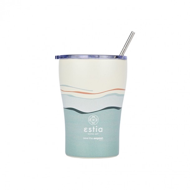 Θερμός-Ποτήρι Ανοξείδωτο Coffee Mug Ecozen Horizon Save The Aegean Estia 350ml-9x13εκ. 01-23041