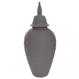 Βάζο Κεραμικό Με Καπάκι Γκρι 17x40εκ. iliadis 91513