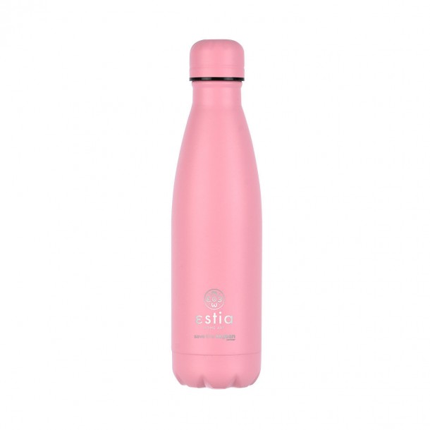 Θερμός-Μπουκάλι Ανοξείδωτο Flask Lite Save The Aegean Blossom Rose Estia 500ml-7x7x26,6εκ. 01-18030