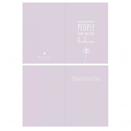 Ευχετήρια Κάρτα Γέννησης Lilac Proud mama PM-542