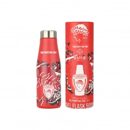 Θερμός-Μπουκάλι Ανοξείδωτο Travel Flask Olympiacos BC Edition 500ml-7x7x22,3εκ. Estia 00-27162