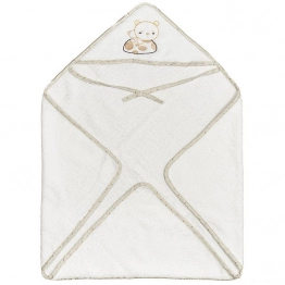 Κάπα Βαμβακερή 75x75εκ. Bear Εκρού 40233