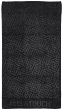 Πετσέτα Θαλάσσης Polyester-Poliammide 90x170εκ. Feel & Touch Icon Black