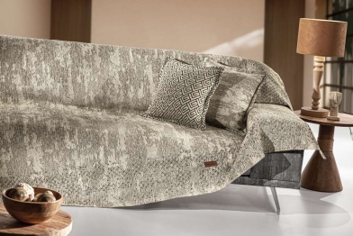 Ριχτάρι Πολυθρόνας Polycotton Chenille Nobel Sand 180x150εκ. Guy Laroche