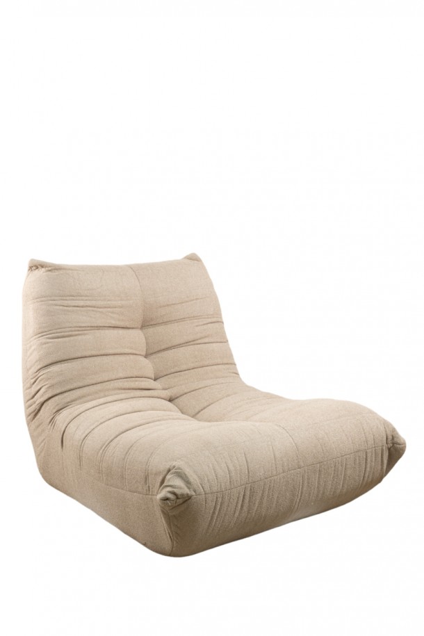 Πολυθρόνα Υφασμάτινη Καφέ Ανοιχτό Lazy 88x108x86εκ. Zen Collection 24.34.50231