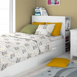 Σετ Σεντόνια 2τμχ Βαμβακερά Μονά 160x240εκ. Lion Cub 531 Grey Dimcol