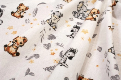 Σεντόνι Λίκνου Φανελένιο Μεμονωμένο 80x110εκ. Savanna 36 White-Grey DimCol