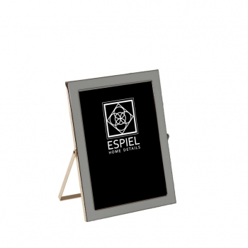 Κορνίζα Μεταλλική Γκρι-Χρυσή 16,8x0,6x22εκ. ESPIEL FAM606