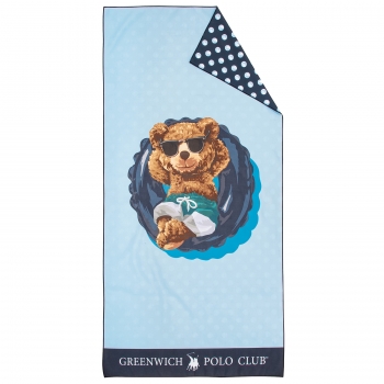 Πετσέτα Θαλάσσης Microfiber 70x140εκ. Junior 4043 Μπλε Greenwich Polo Club