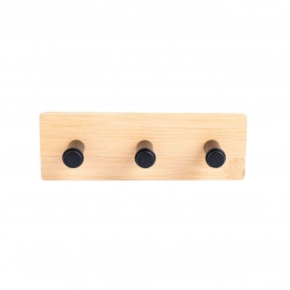 Κρεμάστρα Επιτοίχια 3 Θέσεων Bamboo-Μεταλλική Essentials 15x3,8x5εκ. Estia 02-12809